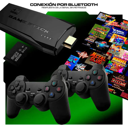 Consola Retro sem fios (64 GB) +10.000 JOGOS e 2 CONTROLOS GRÁTIS